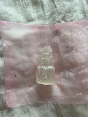 Selenite Tower Crystal - Translucent White